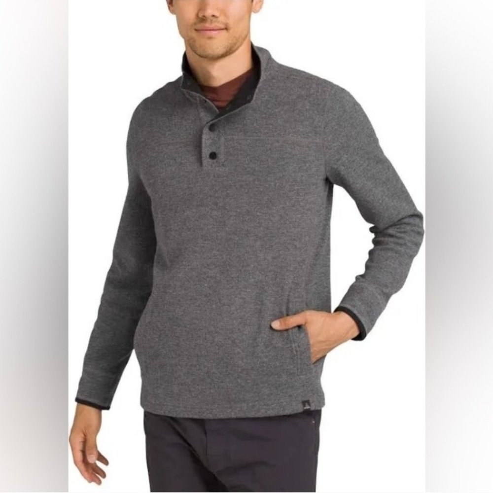 NWT Prana Leonidas Long Sleeve Henley - Size M - Gravel
